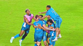 .Al Hilal players celebrate after the match REUTERS/Hannah Mckay