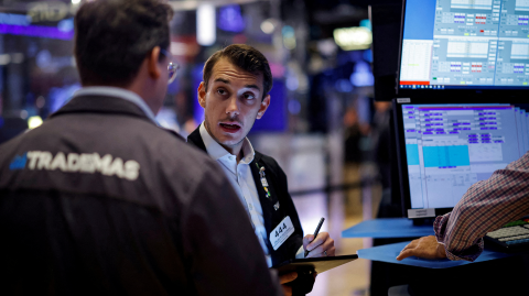 Traders en Wall Street.