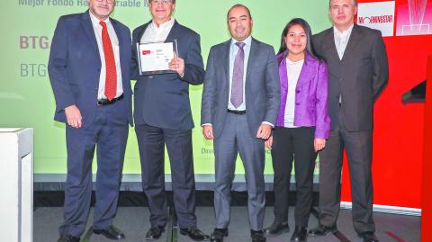 Durante la ceremonia de premiación de Morningstar, el equipo de inversión de BTG Pactual, recibió el reconocimiento.