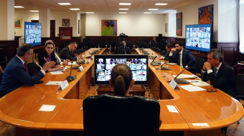 La presidenta Claudia Sheinbaum se reunió con empresarios del acero y el aluminio.